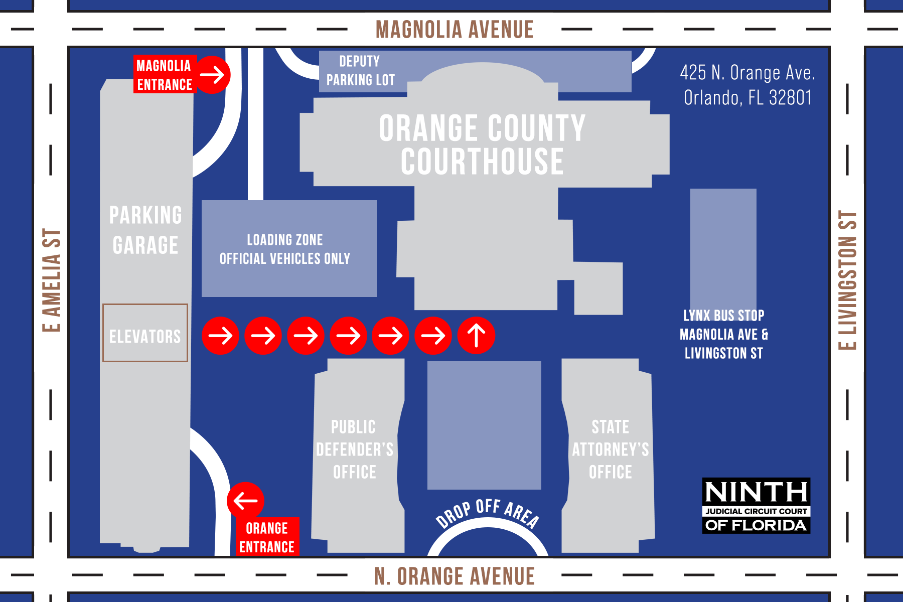 Orange Courthouse Complex Map